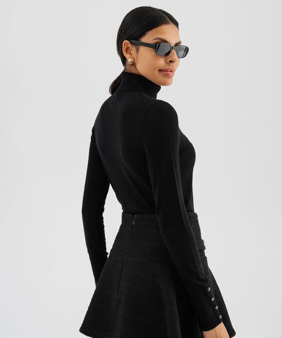 Pull col roulé en maille fine femme vue3 - GEMO 4G FEMME - GEMO