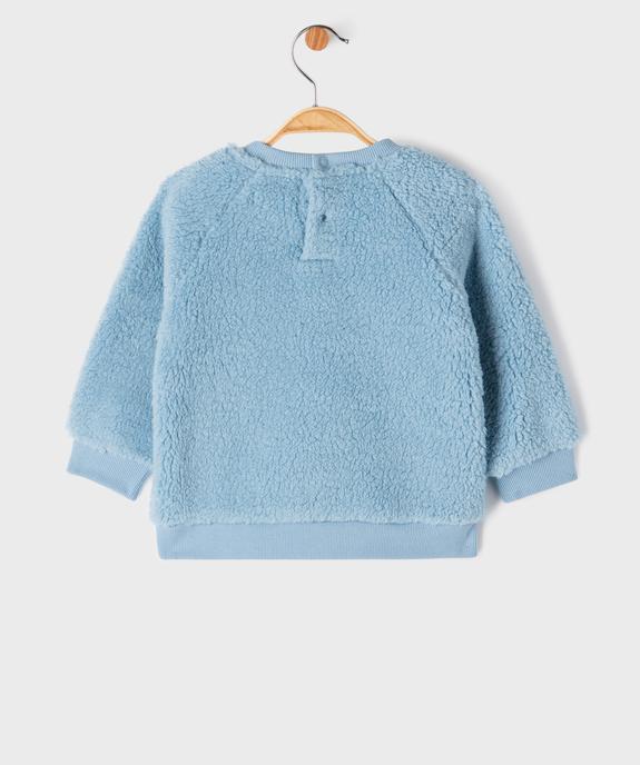 Sweat en sherpa douillet imprimé bébé garçon vue3 - GEMO(BEBE DEBT) - GEMO