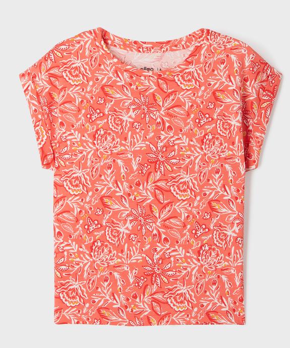 Tee-shirt manches courtes imprimé fille - GEMO 4G FILLE Tee-shirt manches courtes imprimé fille vue1 - GEMO 4G FILLE - GEMO