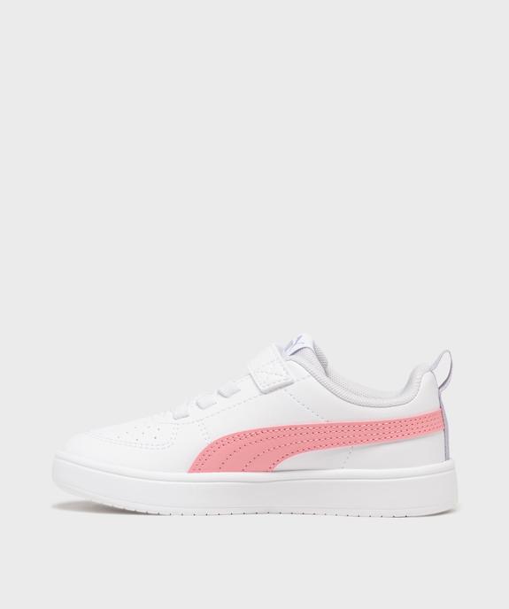 Baskets basses lacets élastiques et scratch Rickie AC fille - Puma vue3 - PUMA - GEMO