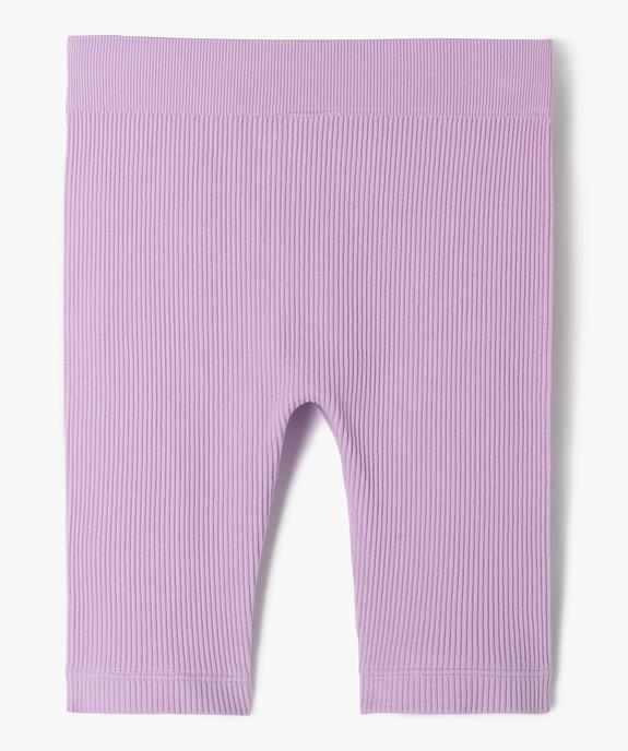 Legging court en maille côtelée extensible fille vue3 - GEMO (ENFANT) - GEMO