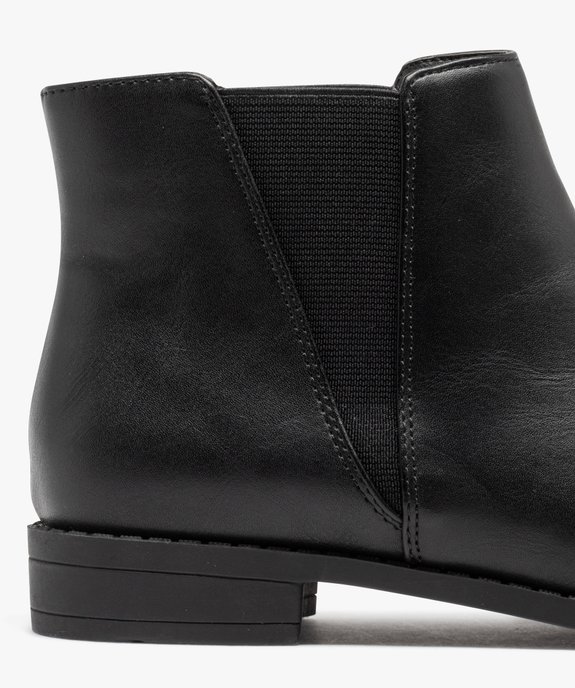 Bottines femme unies à talon plat style Chelsea   vue7 - VALENTINA BALDA - GEMO