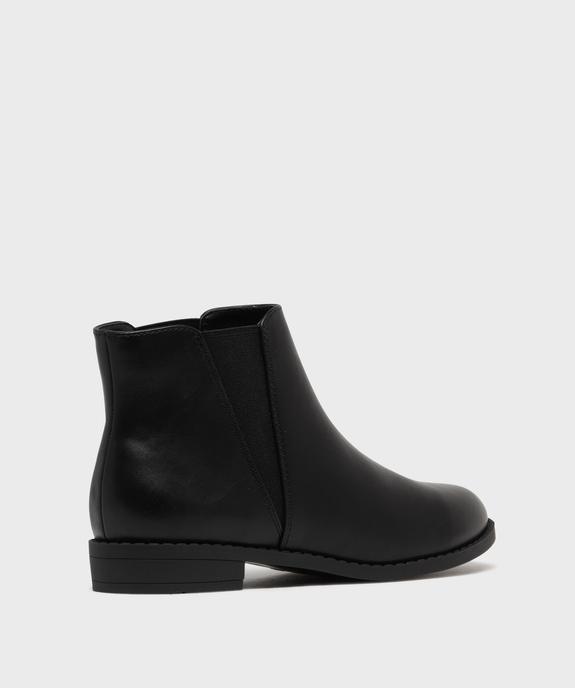 Bottines femme unies à talon plat style Chelsea   vue11 - VALENTINA BALDA - GEMO