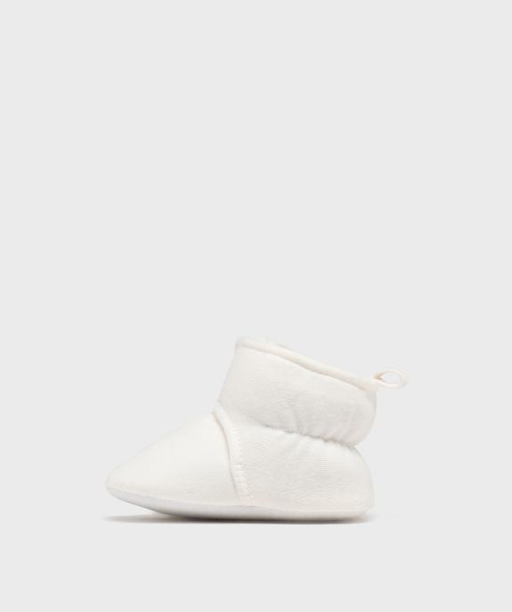 Chaussons de naissance montants en jersey à scratch bébé fille vue3 - LITTLE LOVE GEMO FOR GOOD - GEMO