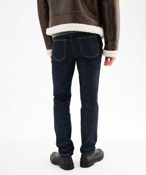 Jean en denim stretch brut coupe droite homme vue3 - GEMO 4G HOMME - GEMO