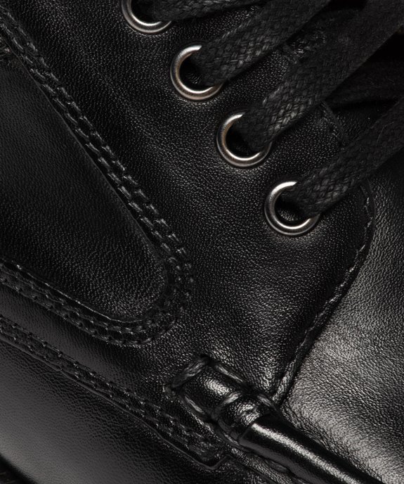 Derbies homme dessus en cuir uni avec lacets plats - Pierre Cardin  vue6 - PIERRE CARDIN CONFORT - GEMO