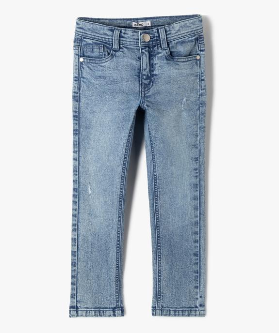 Jean skinny extensible avec marques d'usure garçon vue1 - GEMO 4G GARCON - GEMO