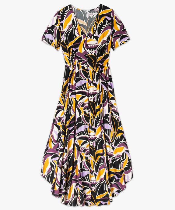 Robe imprimée à manches courtes bas ample femme vue4 - GEMO(FEMME PAP) - GEMO