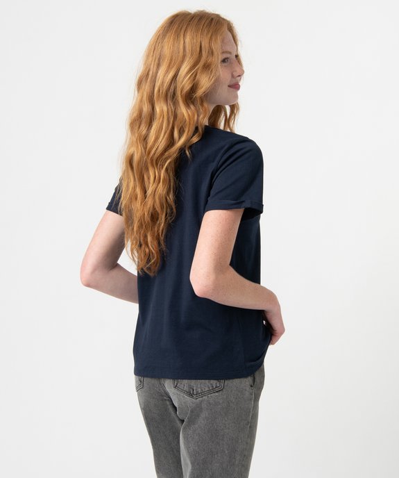 Tee-shirt femme à manches courtes spécial Noël vue3 - GEMO(FEMME PAP) - GEMO