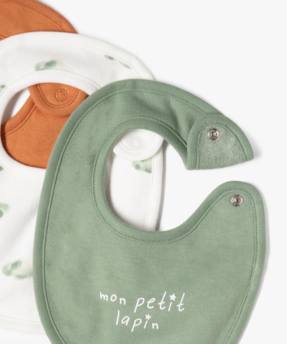 Bavoir de naissance en jersey imprimé (lot de 3) vue2 - GEMO 4G BEBE - GEMO