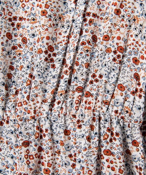 Robe à manches longues à motifs fleuris fille - LuluCastagnette vue3 - LULU CASTAGNETTE GEMO FOR GOOD - GEMO