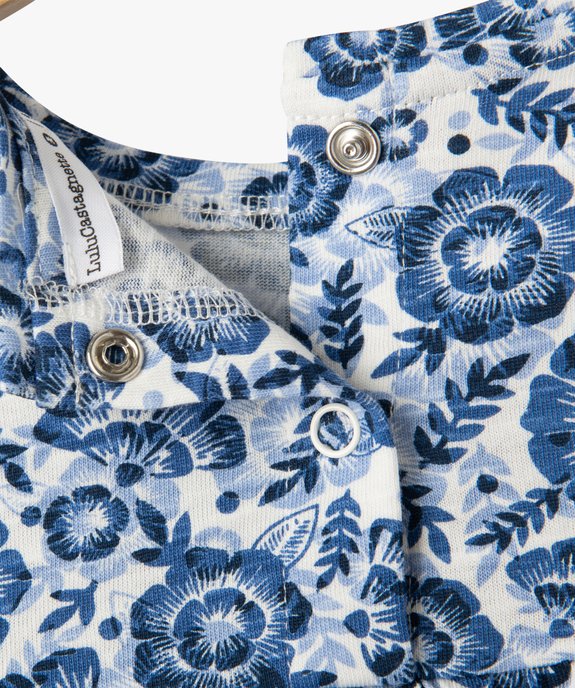 Tee-shirt bébé fille fleuri à manches courtes - LuluCastagnette vue5 - LULUCASTAGNETTE - GEMO