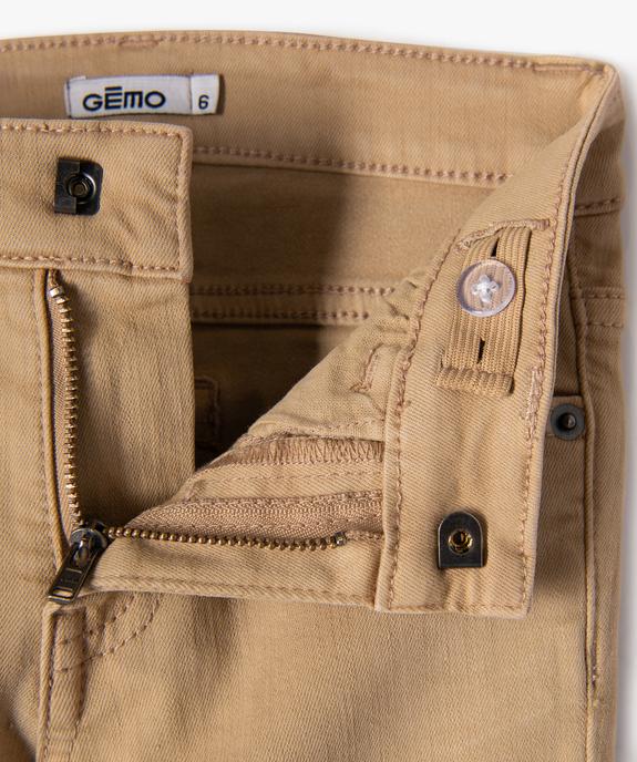 Pantalon chino slim 5 poches garçon vue3 - GEMO (ENFANT) - GEMO