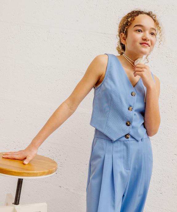 Gilet de costume sans manches fille vue2 - GEMO (JUNIOR) - GEMO