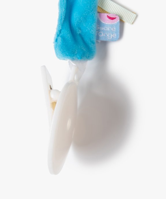 Doudou bébé accroche tétine avec pince– Sucre d’Orge vue2 - SUCRE D'ORGE - GEMO