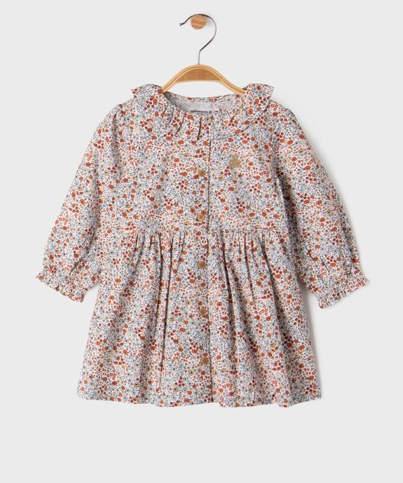 Robe à motifs fleuris bébé fille - LuluCastagnette vue2 - LULUCASTAGNETTE - GEMO
