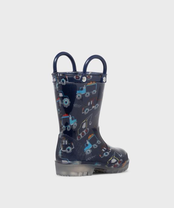 Bottes de pluie à motifs tracteurs bébé garçon - Little Love vue4 - LITTLE LOVE - GEMO