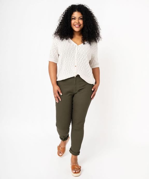 Pantalon coupe Regular taille ajustable femme grande taille vue5 - GEMO (G TAILLE) - GEMO