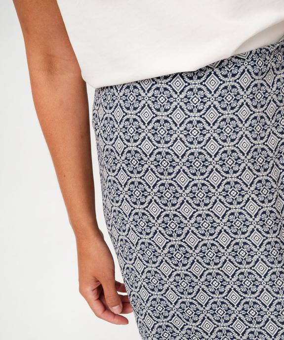 Jupe longue en viscose à motifs femme vue2 - GEMO(FEMME PAP) - GEMO