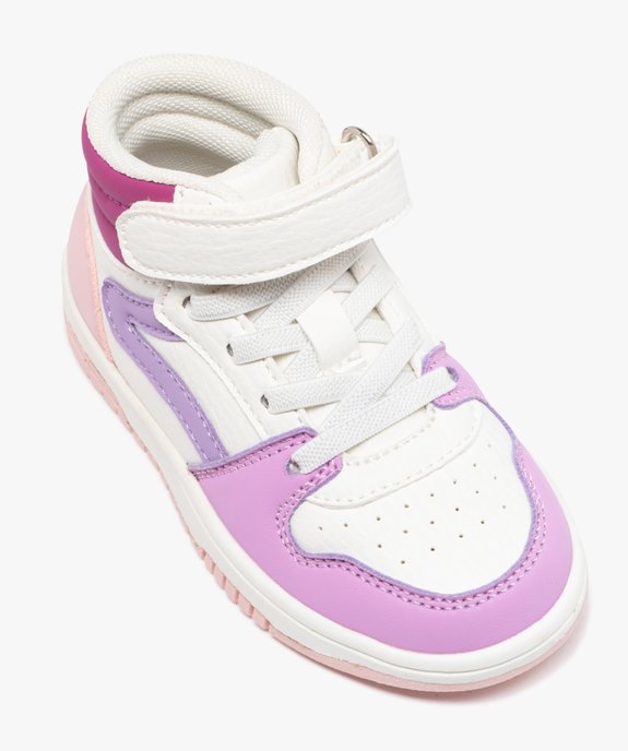 Baskets montantes à scratch et lacets élastiques bébé fille vue5 - CAMPS - GEMO