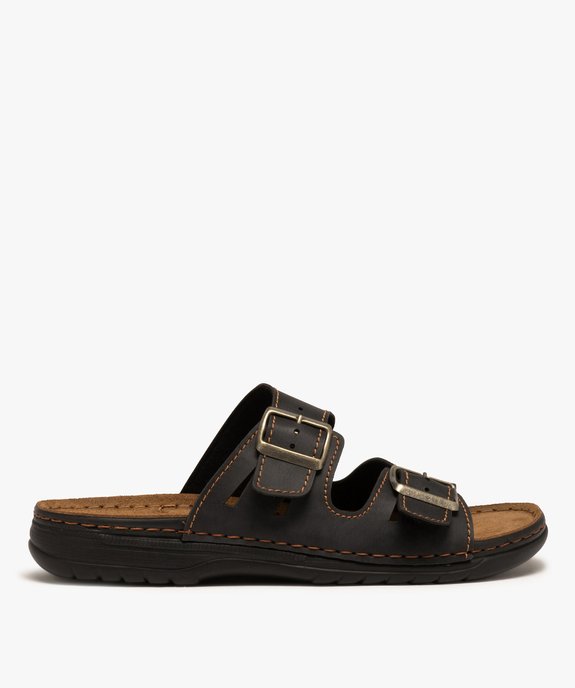 Mules homme confort à larges brides à boucle vue1 - GEMO (CASUAL) - GEMO