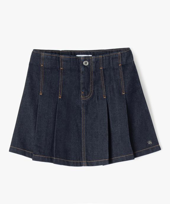 Jupe plissée en jean fille - LuluCastagnette vue1 - LULU CASTAGNETTE G4G D - GEMO