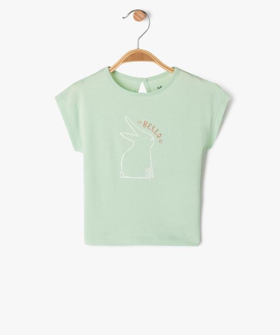 Tee-shirt manches courtes imprimé coupe loose bébé fille - GEMO(BEBE DEBT) Tee-shirt manches courtes imprimé coupe loose bébé fille vue1 - GEMO(BEBE DEBT) - GEMO