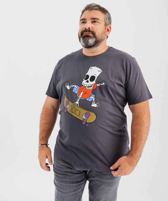 Tee-shirt manches courtes en coton imprimé homme - Les Simpsons vue9 - SIMPSONS - GEMO
