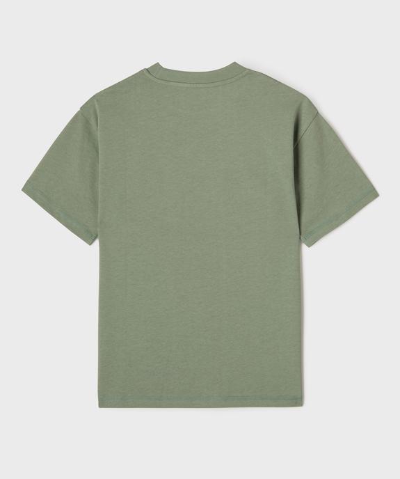Tee-shirt uni à col rond garçon vue3 - GEMO (JUNIOR) - GEMO