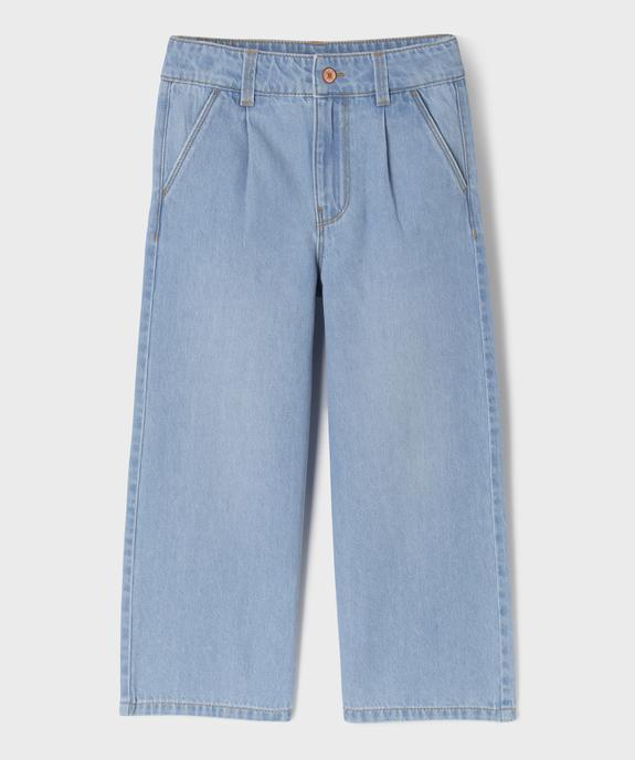 Jean wide leg avec taille ajustable fille vue1 - GEMO (ENFANT) - GEMO