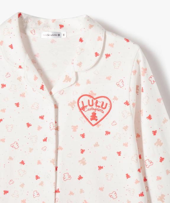 Pyjama léger avec motifs oursons fille - LuluCastagnette vue2 - LULUCASTAGNETTE - GEMO