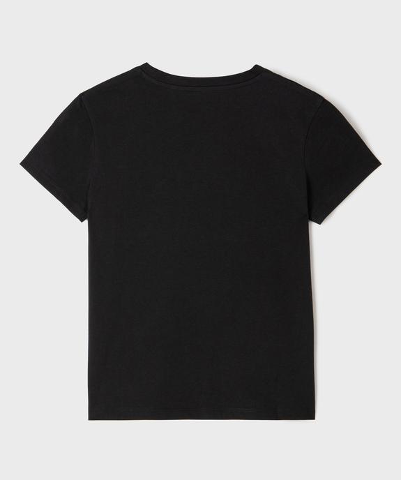 Tee-shirt manches courtes à col rond fille vue3 - GEMO 4G FILLE - GEMO