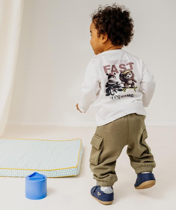 Tee-shirt manches longues imprimé devant et dos bébé garçon vue2 - GEMO 4G BEBE - GEMO