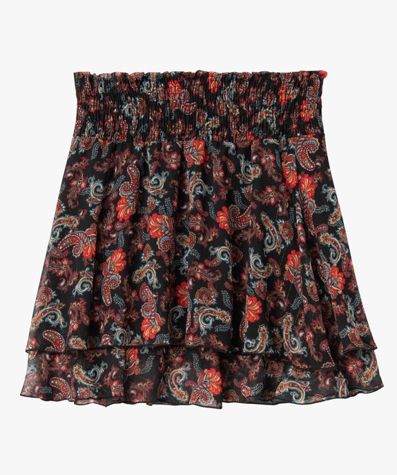 Jupe femme à motifs cachemire avec volants vue4 - GEMO(FEMME PAP) - GEMO