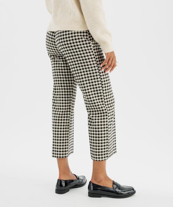 Pantalon à carreaux 7/8e femme vue3 - GEMO(FEMME PAP) - GEMO