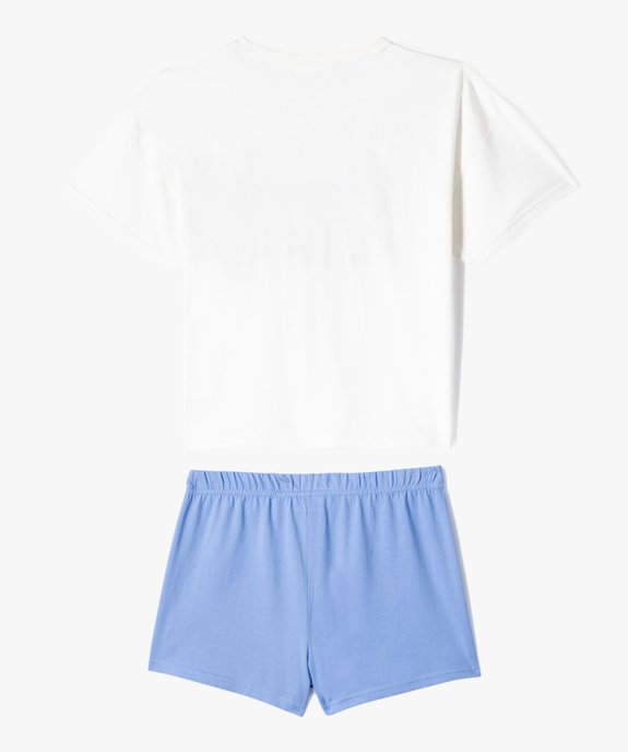 Pyjashort bicolore avec motif Stitch fille - Disney vue4 - LILO & STITCH - GEMO