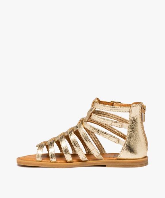 Sandales fille métallisées avec zip au talon et multibrides vue3 - LOVELY WINGS - GEMO