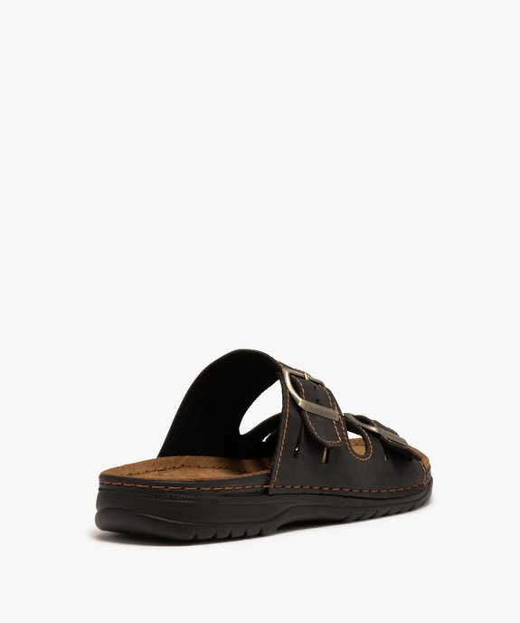 Mules homme confort à larges brides à boucle vue4 - GEMO (CASUAL) - GEMO