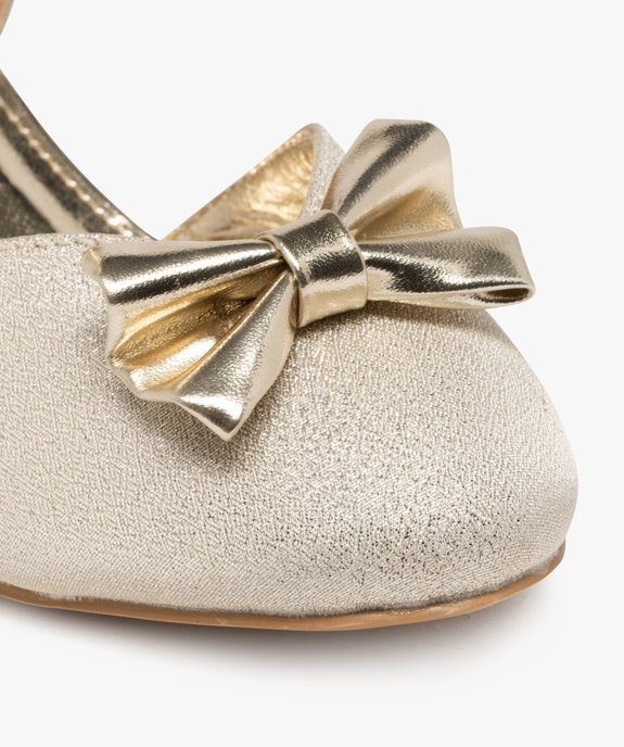 Chaussures à talon pailletées et bride scratch fille vue6 - LOVELY WINGS - GEMO