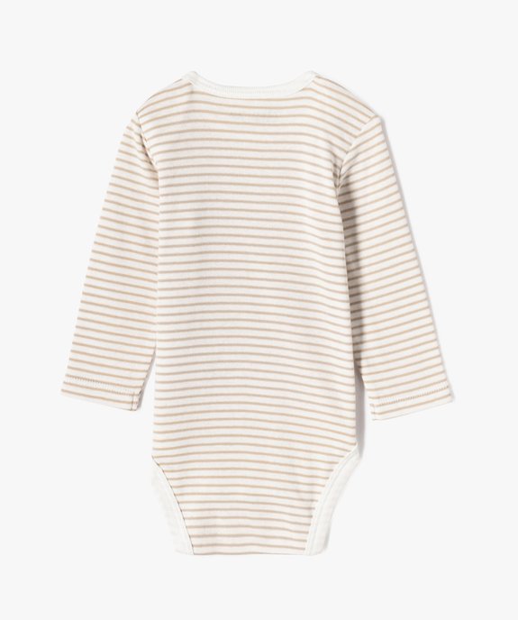 Bodies manches longues bébé  (lot de 3) vue4 - GEMO 4G BEBE - GEMO
