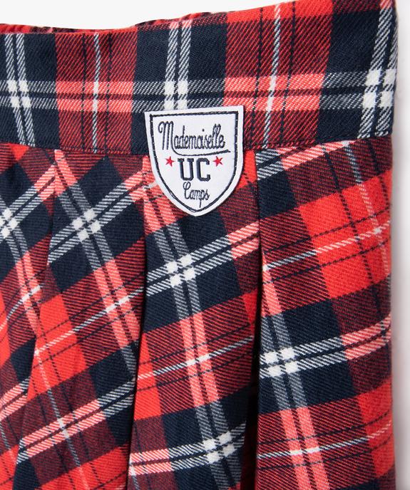 Jupe plissée à carreaux fille - Camps United vue2 - CAMPS UNITED - GEMO