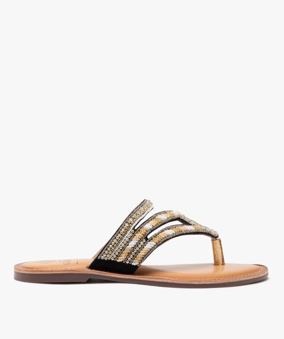 Tongs avec dessus en perles femme vue1 - GEMO (CASUAL) - GEMO