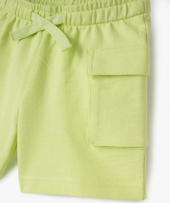 Short en maille avec poches à rabat sur les cuisses bébé garçon vue2 - GEMO 4G BEBE - GEMO