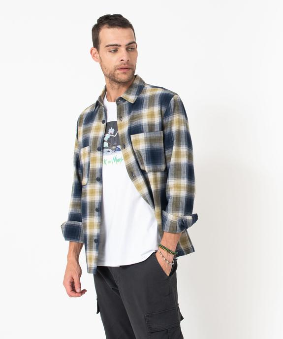 Surchemise à carreaux coupe droite homme - GEMO (HOMME) Surchemise à carreaux coupe droite homme vue2 - GEMO (HOMME) - GEMO