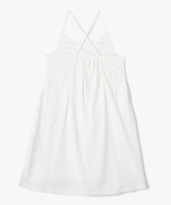 Robe fille à bretelles avec broderie anglaise - LuluCastagnette vue3 - LULUCASTAGNETTE - GEMO