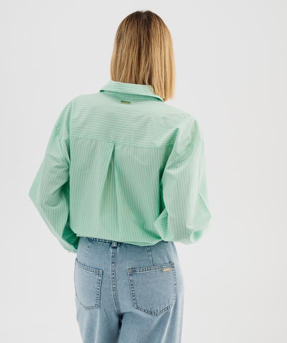 Chemise large manches longues rayée femme - LuluCastagnette vue3 - LULUCASTAGNETTE - GEMO