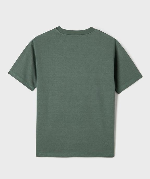 Tee-shirt uni à col rond garçon vue3 - GEMO (JUNIOR) - GEMO