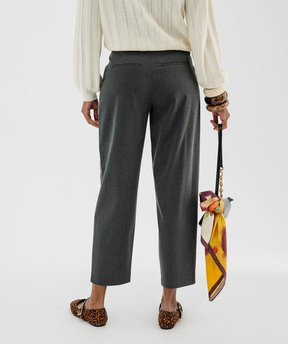 Pantalon tailleur coupe mom avec fine ceinture femme vue4 - GEMO(FEMME PAP) - GEMO