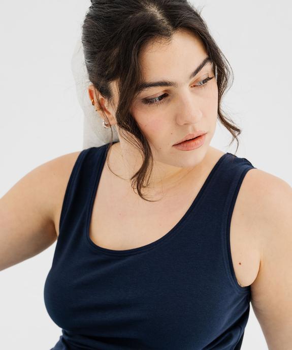 Débardeur à col rond uni femme grande taille vue9 - GEMO 4G GT - GEMO