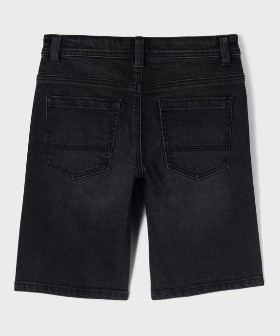 Bermuda en jean stretch coupe slim taille ajustable garçon vue3 - GEMO (JUNIOR) - GEMO